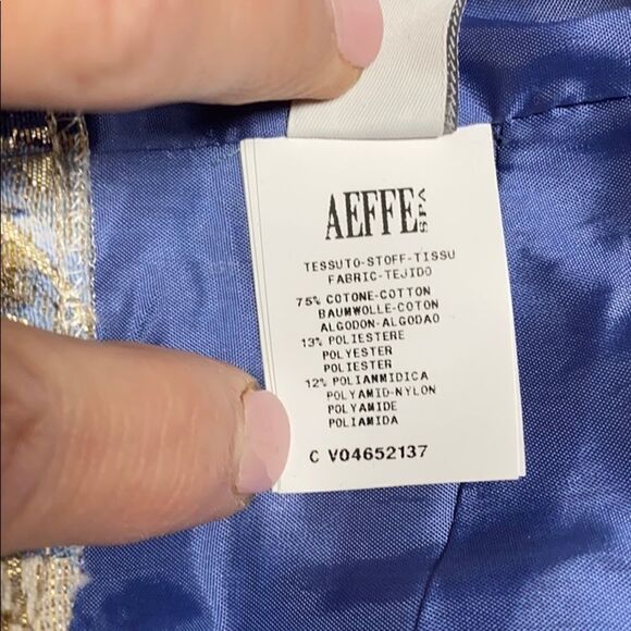 Philosophy Sheath Floral Tank Dress Tan/Blue Size 8 - Picture 9 of 10